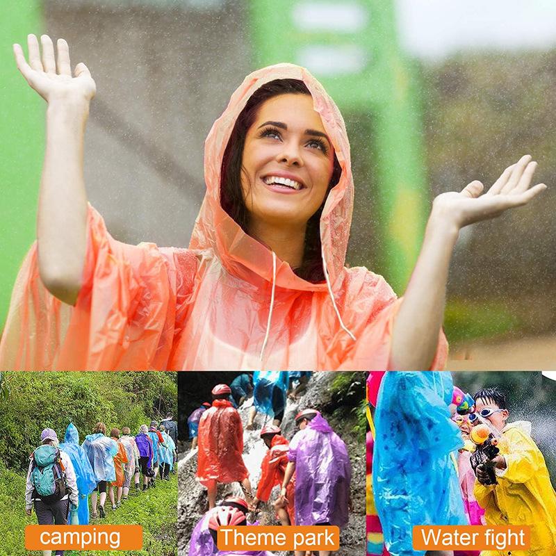 Colorful Mini Portable Raincoa - Emergency Poncho Rain recension och pris