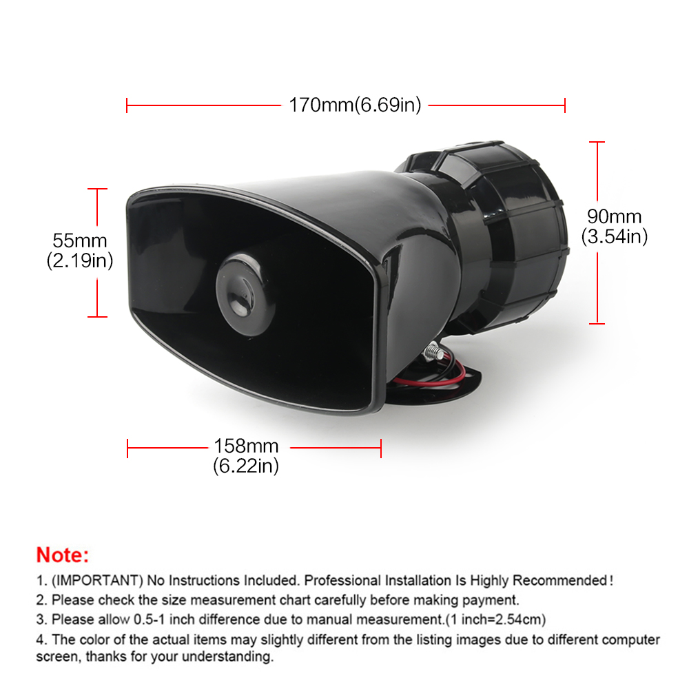 12V Speaker 130dB Wireless Ele - Emergency Whistle Loud recension och pris