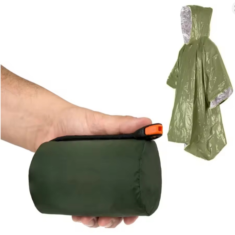 Emergency Poncho 4 Pcs,Film Th - Survival Blanket Reflective recension och pris