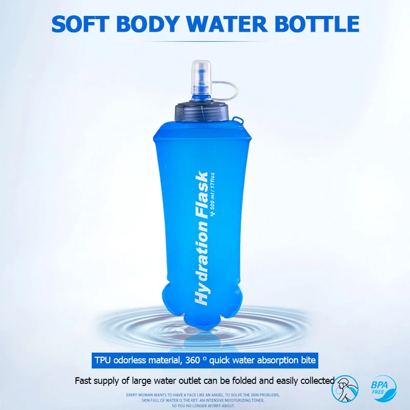 250ml 500ml 750ml Portable Fol - Water Bag Collapsible recension och pris