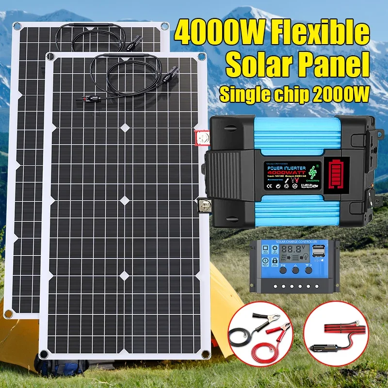 4000W Solar Panel Kit 12V To 1 - Solar Emergency Charger recension och pris
