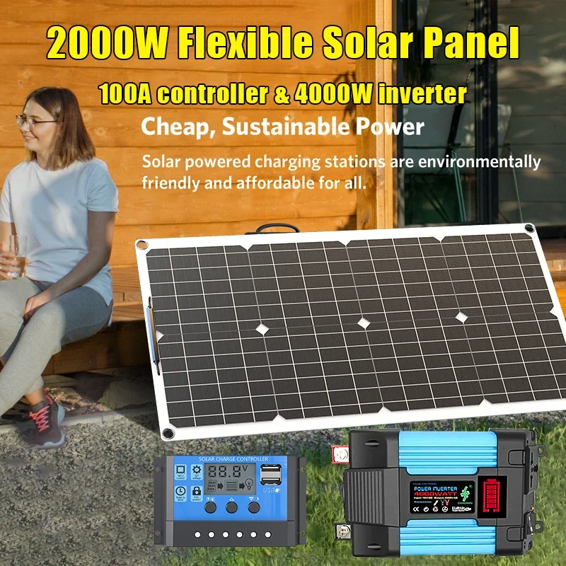 4000W Solar Panel Kit 12V To 1 - Solar Emergency Charger recension och pris